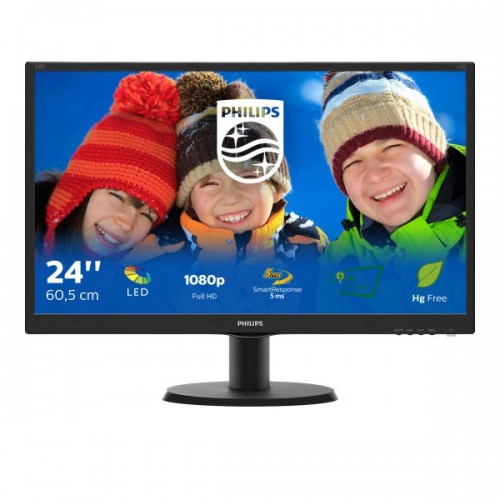 Монитор Philips 243V5QSBA, 23.6" Wide MVA LED